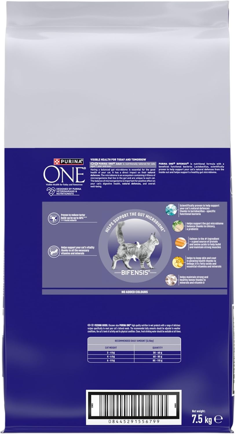 PURINA ONE Bifensis Adult Dry Cat Food Salmon 7.5kg Pack